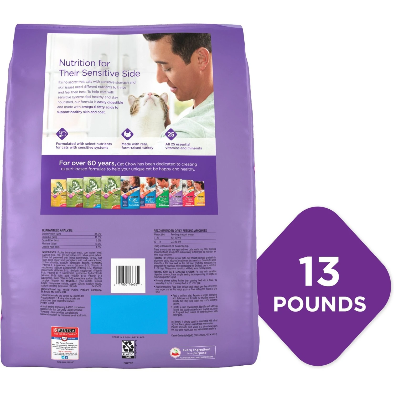 Cat Chow Sensitive Stomach Gentle Dry Cat Food 2 Cat Chow Sensitive Stomach Gentle Dry Cat Food - Image 2