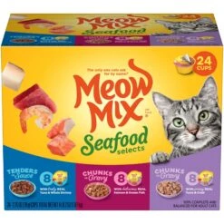 Meow Mix Seafood Selects Variety Pack Wet Cat Food