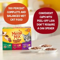 Meow Mix Tender Favorites Poultry & Beef Cat Food Trays Variety Pack 12 Meow Mix Tender Favorites Poultry & Beef Cat Food Trays Variety Pack -Wellness Sales 100237 PT3. AC SS1800 V1670940345