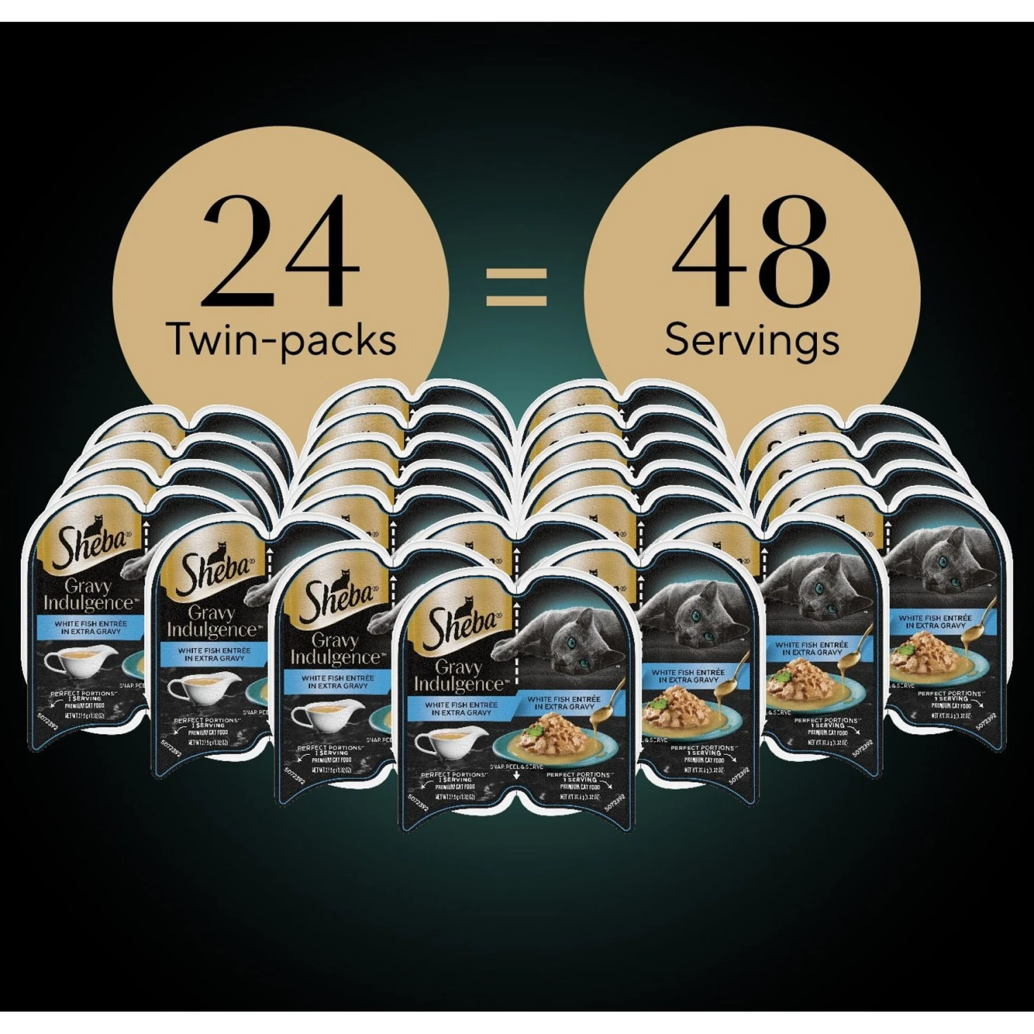 Sheba Gravy Indulgence White Fish Entree In Extra Gravy Grain-Free Adult Wet Cat Food, 2.64-oz Can, Case Of 24 3 Sheba Gravy Indulgence White Fish Entree In Extra Gravy Grain-Free Adult Wet Cat Food, 2.64-oz Can, Case Of 24 - Image 3