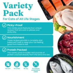 Solid Gold Surf & Turf Variety Pack Wet Cat Food, 3-oz Can, Case Of 12 -Wellness Sales 1021718 PT3. AC SS1800 V1700681132