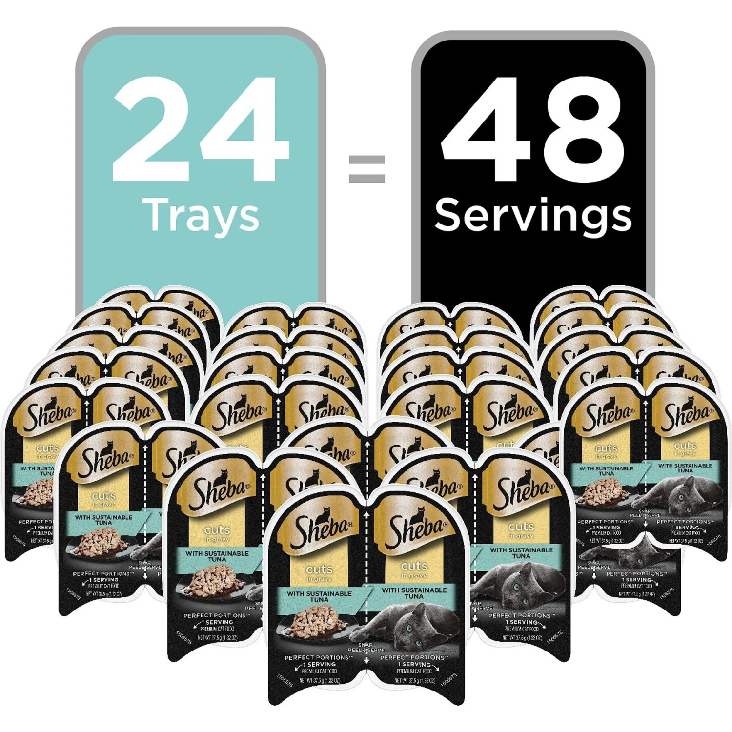 Sheba Perfect Portions Grain-Free Sustainable Tuna Cuts In Gravy Entree Adult Wet Cat Food Trays 4 Sheba Perfect Portions Grain-Free Sustainable Tuna Cuts In Gravy Entree Adult Wet Cat Food Trays - Image 4
