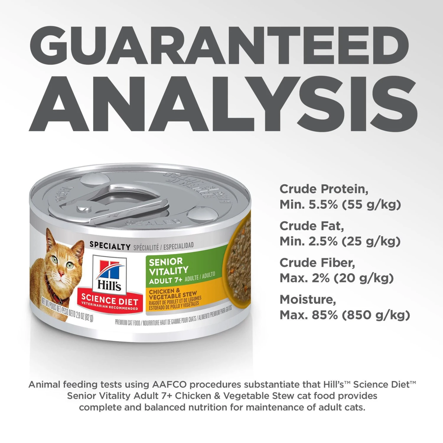 Hill's Science Diet Adult 7+ Senior Vitality Chicken & Vegetable Stew Canned Cat Food 7 Hill's Science Diet Adult 7+ Senior Vitality Chicken & Vegetable Stew Canned Cat Food - Image 7