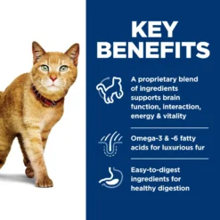 Hill's Science Diet Adult 7+ Senior Vitality Chicken Recipe Dry Cat Food -Wellness Sales 109450 PT3. AC SS1800 V1597960595