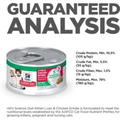 Hill's Science Diet Kitten Liver & Chicken Entree Canned Cat Food 15 Hill's Science Diet Kitten Liver & Chicken Entree Canned Cat Food -Wellness Sales 110297 PT6. AC SS1800 V1690566611
