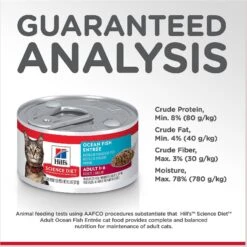 Hill's Science Diet Adult Ocean Fish Entree Canned Cat Food -Wellness Sales 110299 PT6. AC SS1800 V1598151673