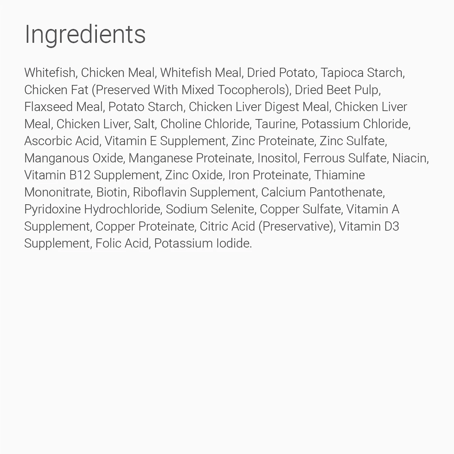 Tender & True Limited Ingredient Ocean Whitefish & Potato Recipe Grain-Free Dry Cat Food 2 Tender & True Limited Ingredient Ocean Whitefish & Potato Recipe Grain-Free Dry Cat Food - Image 2
