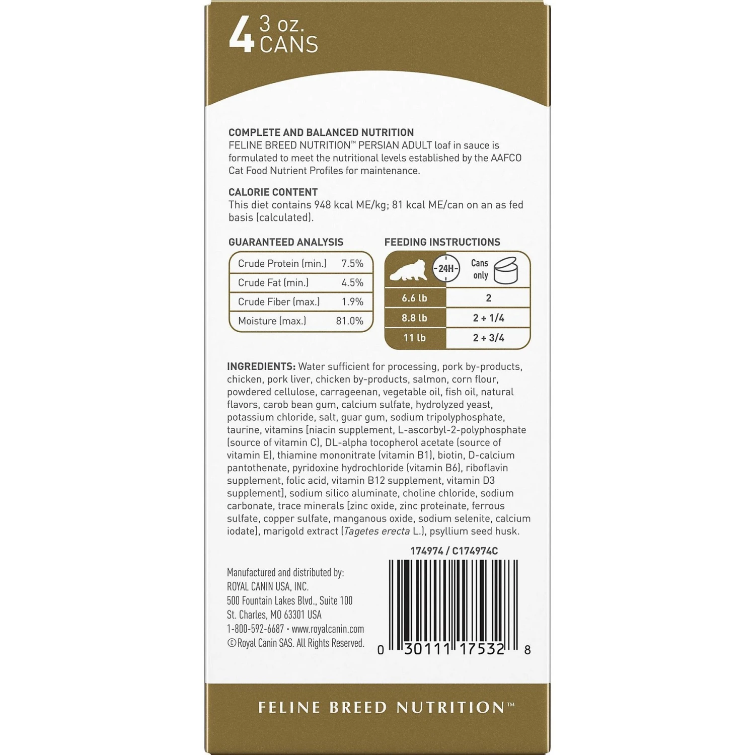 Royal Canin Feline Breed Nutrition Persian Loaf In Sauce Adult Canned Cat Food, 3-oz, Case Of 4 2 Royal Canin Feline Breed Nutrition Persian Loaf In Sauce Adult Canned Cat Food, 3-oz, Case Of 4 - Image 2