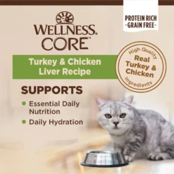Wellness CORE Natural Grain-Free Turkey & Chicken Liver Pate Canned Kitten Food 10 Wellness CORE Natural Grain-Free Turkey & Chicken Liver Pate Canned Kitten Food -Wellness Sales 118868 PT2. AC SS1800 V1695839057