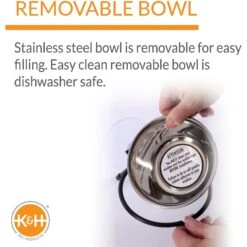 K&H Pet Products EZ Mount Up & Away Kitty Single Diner Stainless Steel Cat Bowl, 1.5-cup -Wellness Sales 121172 PT3. AC SS1800 V1627346800