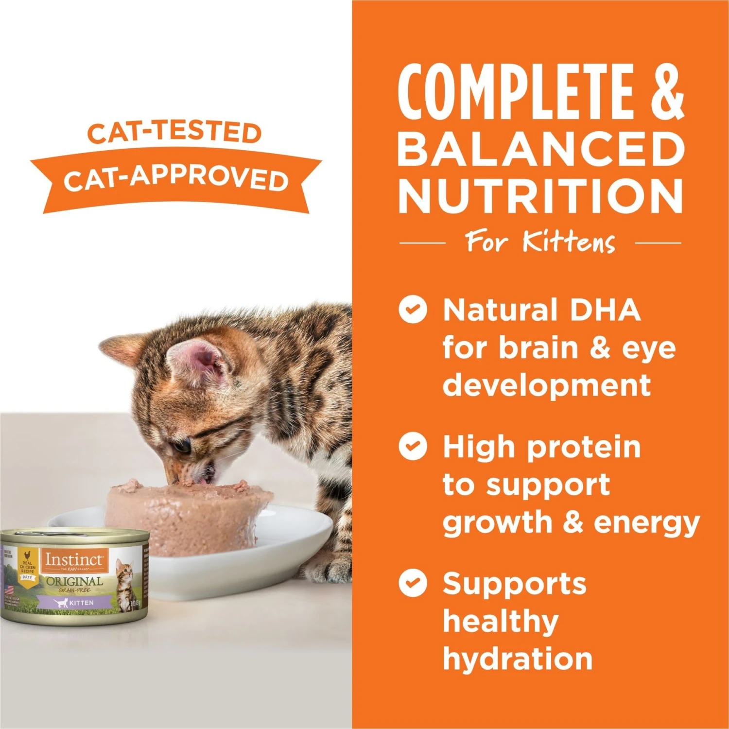 Instinct Kitten Grain-Free Pate Real Chicken Recipe Natural Wet Canned Cat Food 5 Instinct Kitten Grain-Free Pate Real Chicken Recipe Natural Wet Canned Cat Food - Image 5