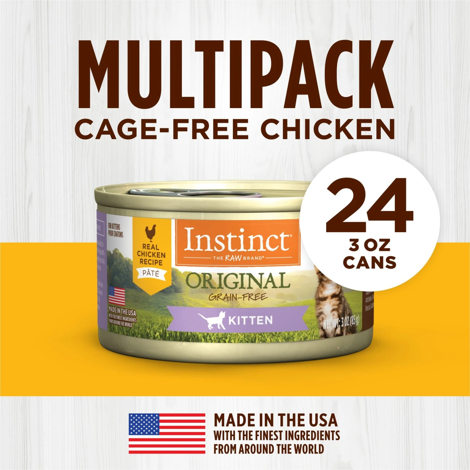 Instinct Kitten Grain-Free Pate Real Chicken Recipe Natural Wet Canned Cat Food 6 Instinct Kitten Grain-Free Pate Real Chicken Recipe Natural Wet Canned Cat Food - Image 6