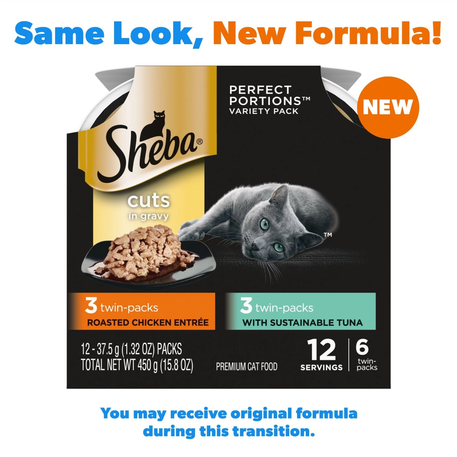 Sheba Perfect Portions Tuna & Roasted Chicken Entree Cuts In Gravy Variety Pack Adult Wet Cat Food Trays 2 Sheba Perfect Portions Tuna & Roasted Chicken Entree Cuts In Gravy Variety Pack Adult Wet Cat Food Trays - Image 2