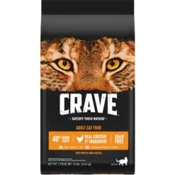 Crave With Protein From Chicken Adult Grain-Free Dry Cat Food 11 Crave With Protein From Chicken Adult Grain-Free Dry Cat Food -Wellness Sales 126679 PT2. AC SS1800 V1688753919