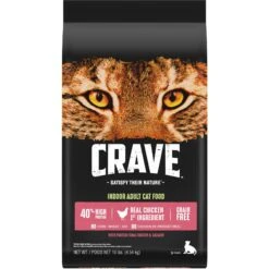 Crave With Protein From Chicken & Salmon Indoor Adult Grain-Free Dry Cat Food -Wellness Sales 126692 PT2. AC SS1800 V1688753191