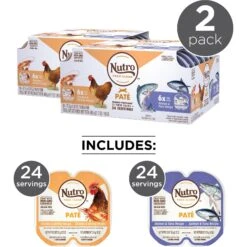 Nutro Perfect Portions Grain-Free Real Salmon & Tuna, Real Chicken & Shrimp Recipe Pate Variety Pack Adult Wet Cat Food Trays 12 Nutro Perfect Portions Grain-Free Real Salmon & Tuna, Real Chicken & Shrimp Recipe Pate Variety Pack Adult Wet Cat Food Trays -Wellness Sales 128569 PT3. AC SS1800 V1702678670
