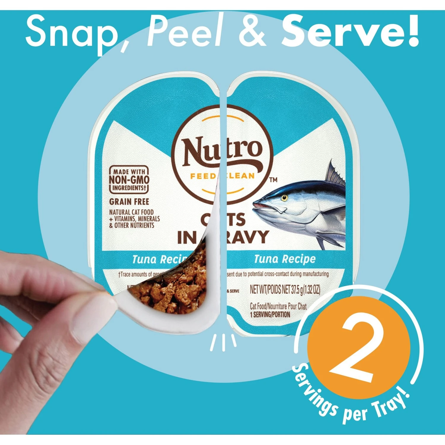 Nutro Perfect Portions Grain-Free Cuts In Gravy Tuna Recipe Adult Wet Cat Food Trays 3 Nutro Perfect Portions Grain-Free Cuts In Gravy Tuna Recipe Adult Wet Cat Food Trays - Image 3