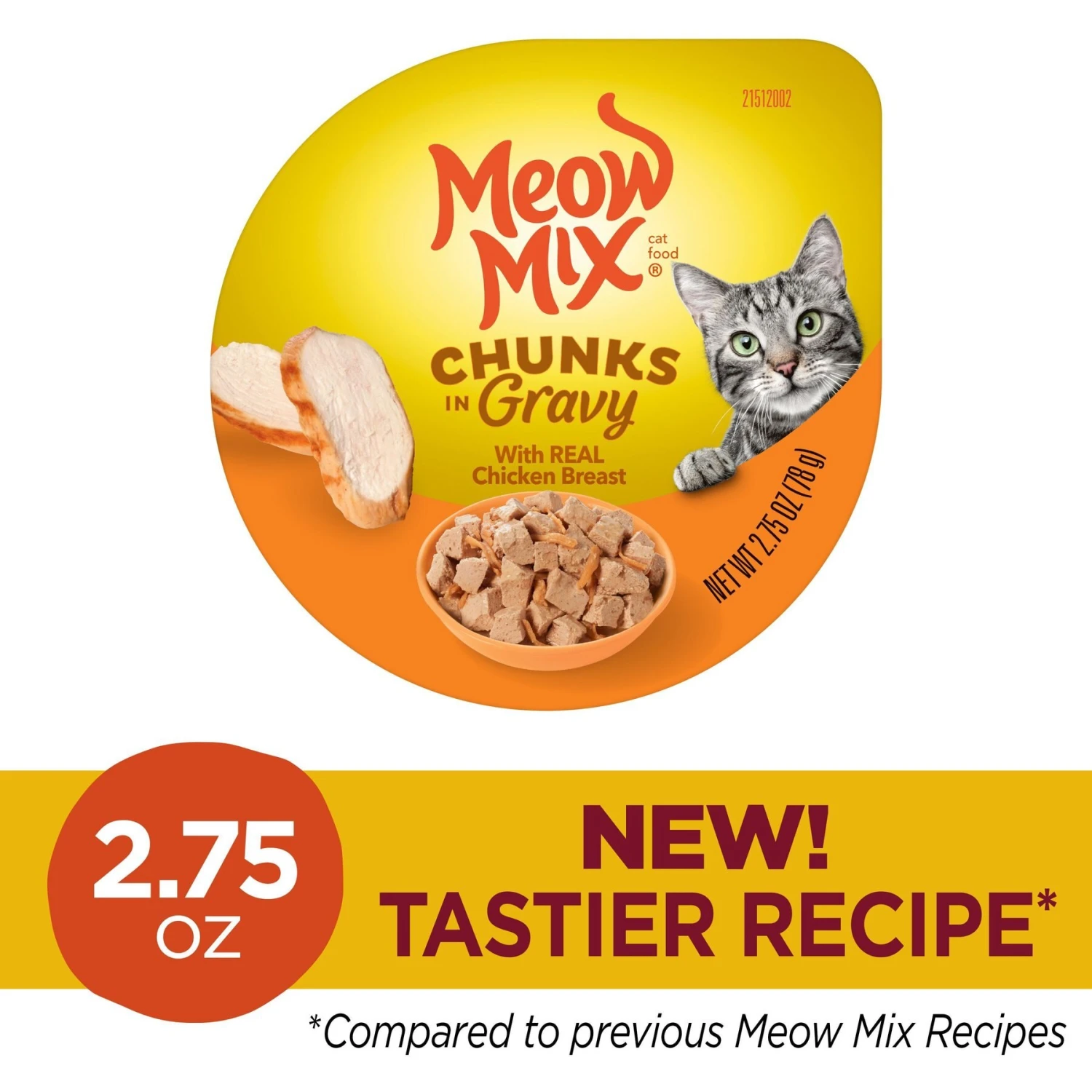Meow Mix Chunks In Gravy With Real Chicken Breast Wet Cat Food 3 Meow Mix Chunks In Gravy With Real Chicken Breast Wet Cat Food - Image 3