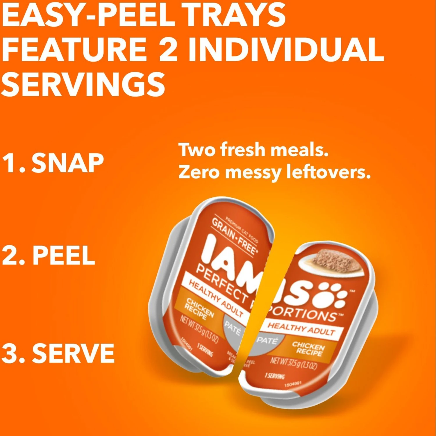 Iams Perfect Portions Healthy Kitten Chicken Recipe Pate Grain-Free Wet Cat Food Trays 3 Iams Perfect Portions Healthy Kitten Chicken Recipe Pate Grain-Free Wet Cat Food Trays - Image 3
