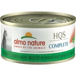 Almo Nature HQS Complete Chicken Recipe With Green Beans Grain-Free Canned Cat Food