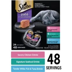 Sheba Perfect Portions Seafood Pate Variety Pack Grain-Free Adult Wet Cat Food Trays -Wellness Sales 140273 PT2. AC SS1800 V1626816665