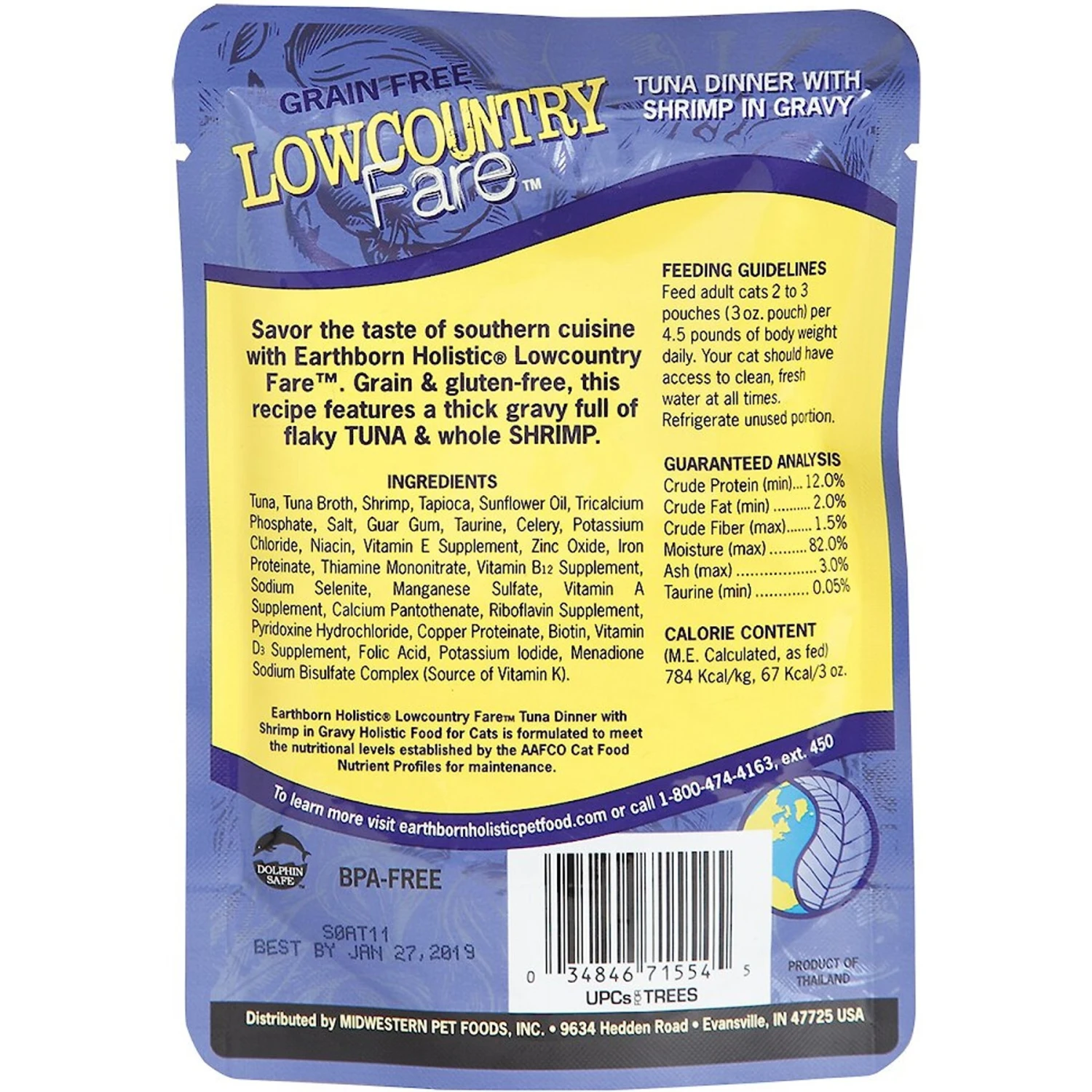 Earthborn Holistic Lowcountry Fare Tuna Dinner With Shrimp In Gravy Grain-Free Cat Food 2 Earthborn Holistic Lowcountry Fare Tuna Dinner With Shrimp In Gravy Grain-Free Cat Food - Image 2