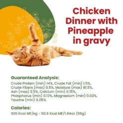 Almo Nature HQS La Cucina Chicken With Pineapple Grain-Free Cat Food Pouches -Wellness Sales 141493 PT4. AC SS1800 V1639542697