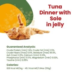 Almo Nature HQS La Cucina Tuna With Sole Grain-Free Cat Food Pouches 9 Almo Nature HQS La Cucina Tuna With Sole Grain-Free Cat Food Pouches -Wellness Sales 141498 PT4. AC SS1800 V1632849121