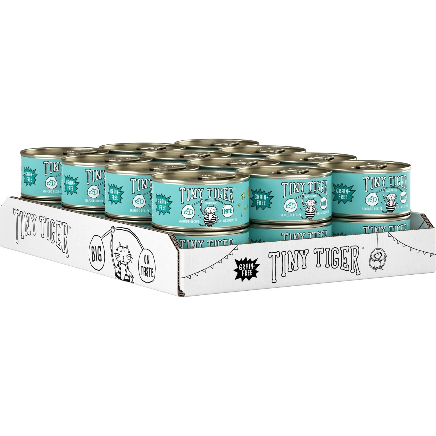 Tiny Tiger Pate Seafood Recipe Grain-Free Canned Cat Food 2 Tiny Tiger Pate Seafood Recipe Grain-Free Canned Cat Food - Image 2
