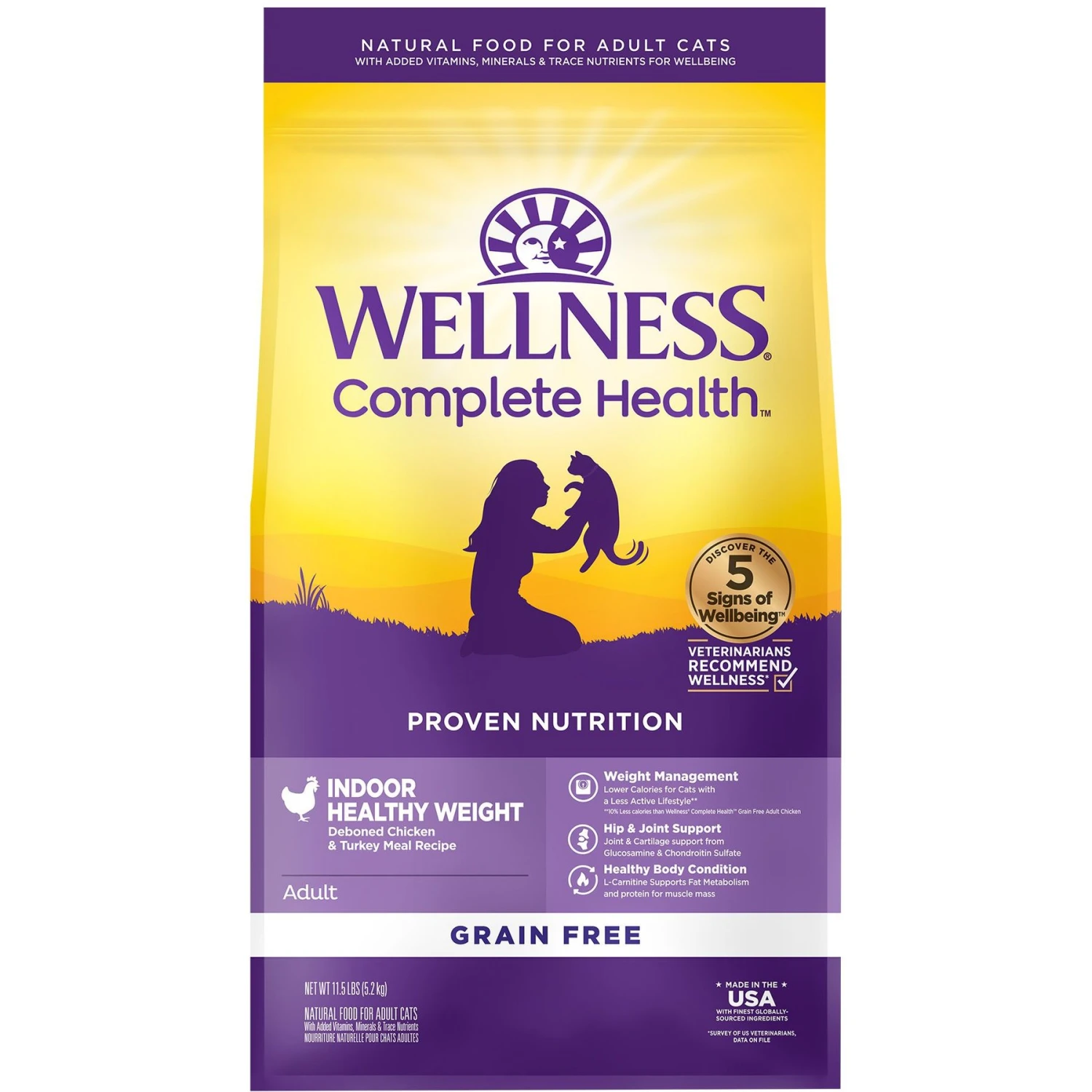 Wellness Complete Health Grain-Free Indoor Healthy Weight Chicken Recipe Natural Dry Cat Food 1 Wellness Complete Health Grain-Free Indoor Healthy Weight Chicken Recipe Natural Dry Cat Food