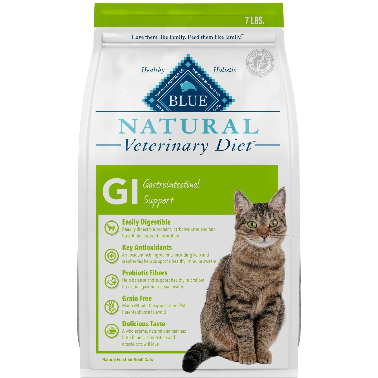 Blue Buffalo Natural Veterinary Diet GI Gastrointestinal Support Grain-Free Dry Cat Food 1 Blue Buffalo Natural Veterinary Diet GI Gastrointestinal Support Grain-Free Dry Cat Food