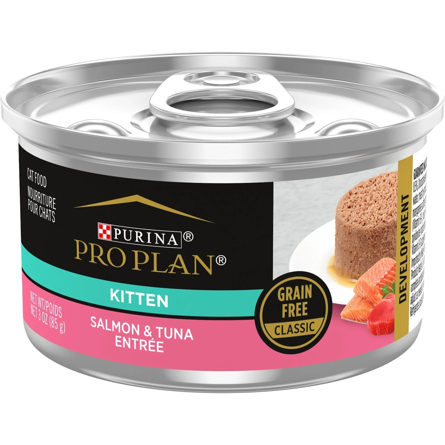 Purina Pro Plan Classic Salmon & Tuna Grain-Free Kitten Entree Canned Cat Food 1 Purina Pro Plan Classic Salmon & Tuna Grain-Free Kitten Entree Canned Cat Food