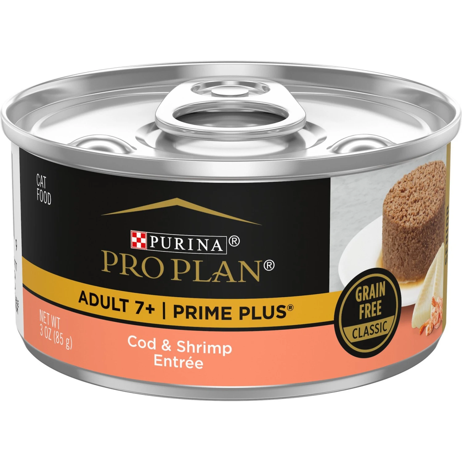 Purina Pro Plan Prime Plus 7+ Classic Cod & Shrimp Grain-Free Entree Canned Cat Food 1 Purina Pro Plan Prime Plus 7+ Classic Cod & Shrimp Grain-Free Entree Canned Cat Food