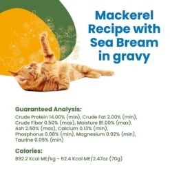 Almo Nature HQS Complete Mackerel With Sea Bream Grain-Free Canned Cat Food -Wellness Sales 150649 PT4. AC SS1800 V1632849116