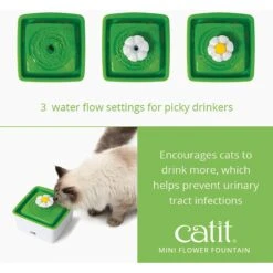 Catit Mini Flower Plastic Cat Fountain -Wellness Sales 151264 PT3. AC SS1800 V1628020012