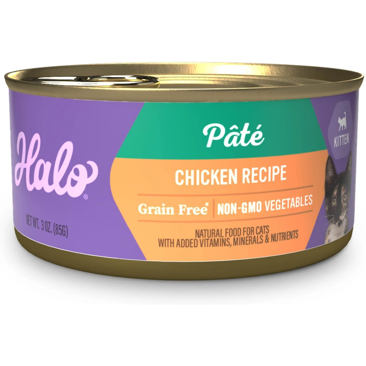 Halo Chicken Recipe With Real Whole Chicken Grain-Free Kitten Wet Food 1 Halo Chicken Recipe With Real Whole Chicken Grain-Free Kitten Wet Food