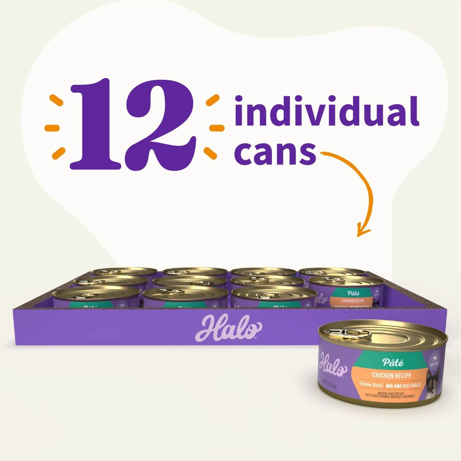 Halo Chicken Recipe With Real Whole Chicken Grain-Free Kitten Wet Food 3 Halo Chicken Recipe With Real Whole Chicken Grain-Free Kitten Wet Food - Image 3