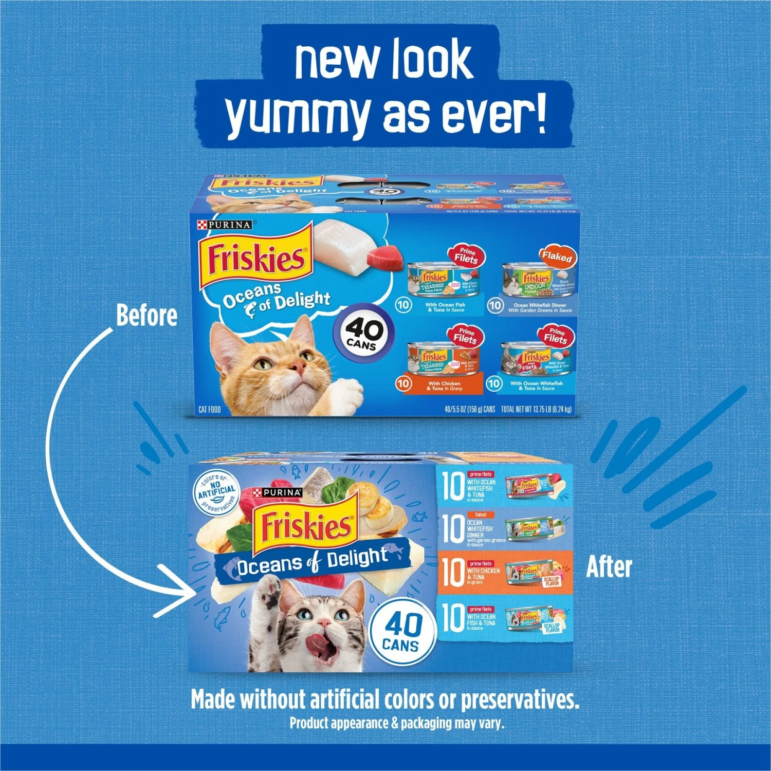Friskies Oceans Of Delight Variety Pack Canned Cat Food 2 Friskies Oceans Of Delight Variety Pack Canned Cat Food - Image 2