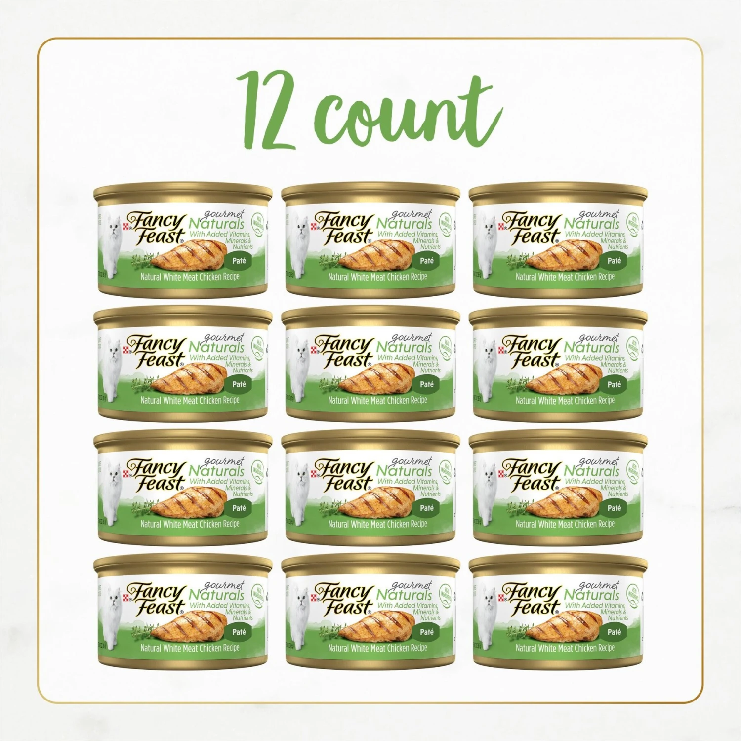 Fancy Feast Gourmet Naturals White Meat Chicken Recipe Pate Canned Cat Food, 3-oz, Case Of 12 2 Fancy Feast Gourmet Naturals White Meat Chicken Recipe Pate Canned Cat Food, 3-oz, Case Of 12 - Image 2