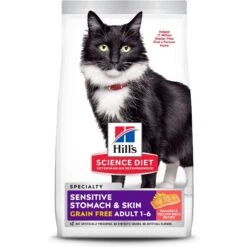 Hill's Science Diet Adult Sensitive Stomach & Skin Grain-Free Salmon & Yellow Pea Recipe Dry Cat Food
