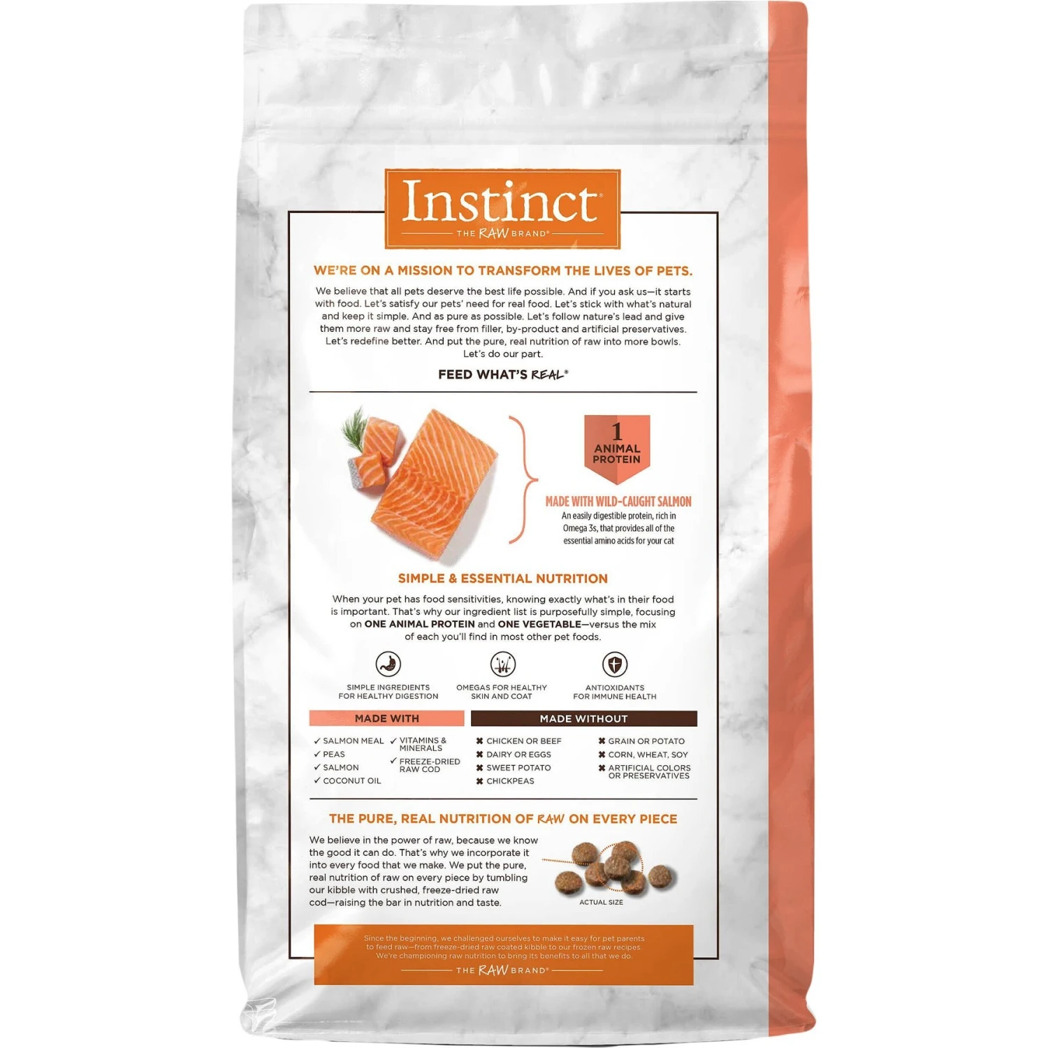 Instinct Limited Ingredient Diet Grain-Free Recipe With Real Salmon Freeze-Dried Raw Coated Adult Dry Cat Food 2 Instinct Limited Ingredient Diet Grain-Free Recipe With Real Salmon Freeze-Dried Raw Coated Adult Dry Cat Food - Image 2