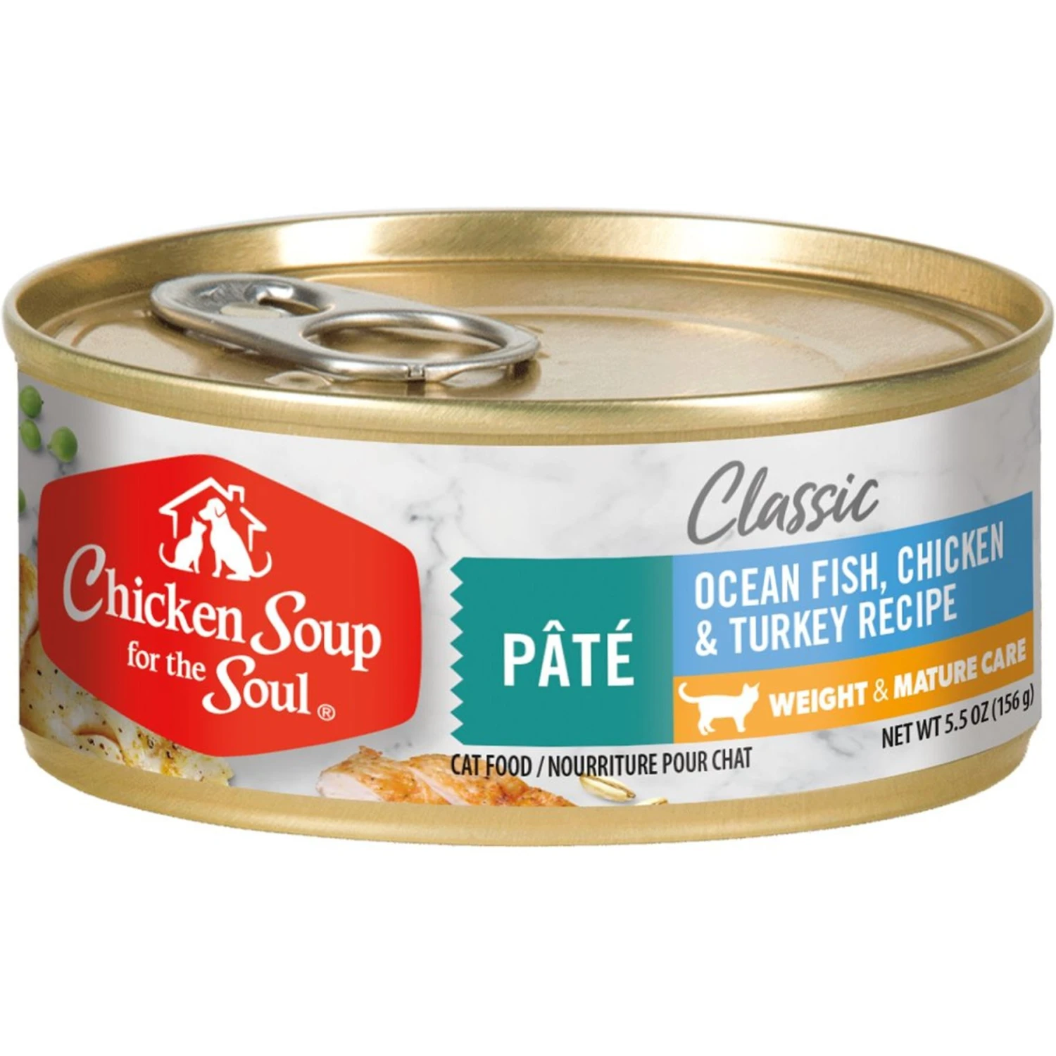 Chicken Soup For The Soul Weight & Mature Care Ocean Fish, Chicken & Turkey Recipe Pate Canned Cat Food 1 Chicken Soup For The Soul Weight & Mature Care Ocean Fish, Chicken & Turkey Recipe Pate Canned Cat Food