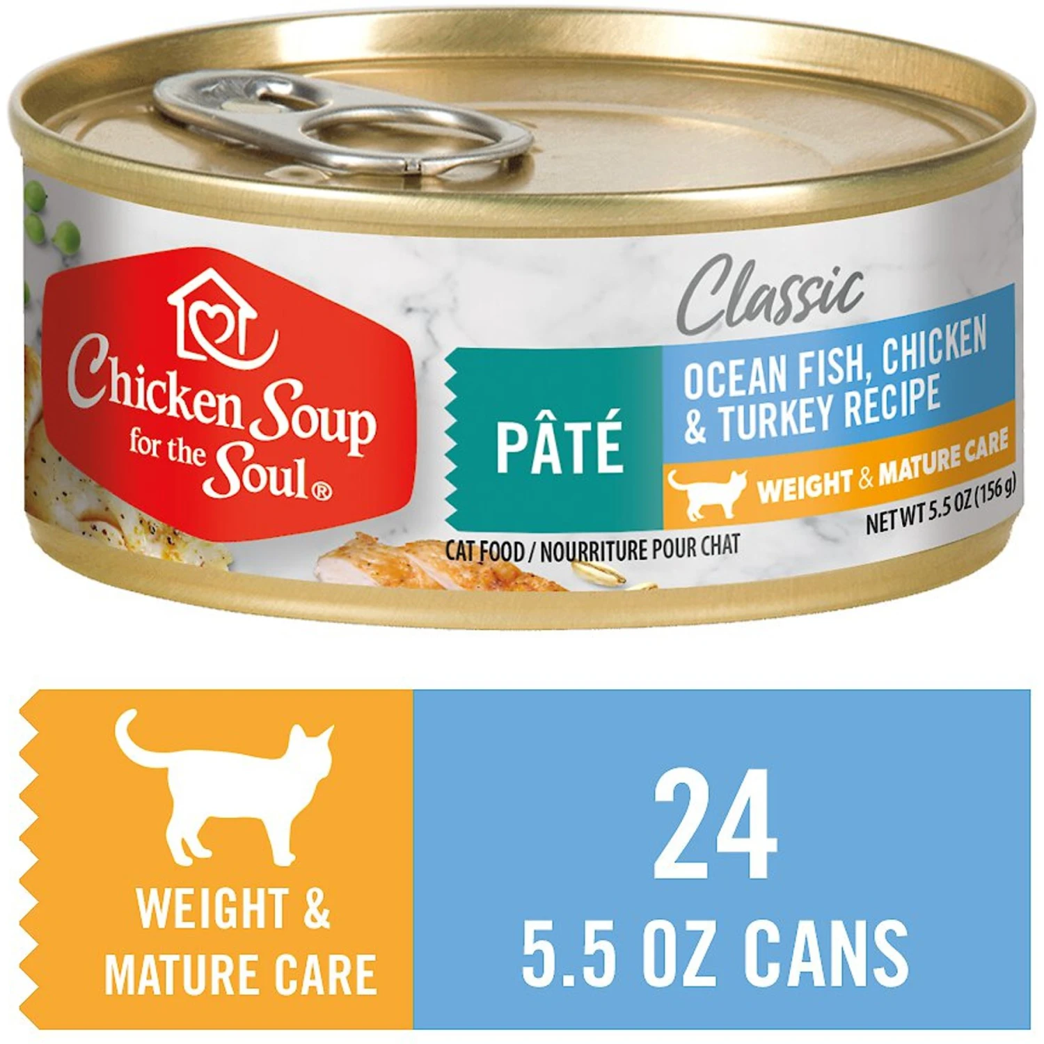 Chicken Soup For The Soul Weight & Mature Care Ocean Fish, Chicken & Turkey Recipe Pate Canned Cat Food 6 Chicken Soup For The Soul Weight & Mature Care Ocean Fish, Chicken & Turkey Recipe Pate Canned Cat Food - Image 6
