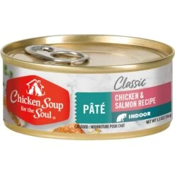 Chicken Soup For The Soul Indoor Chicken & Salmon Recipe Pate Canned Cat Food