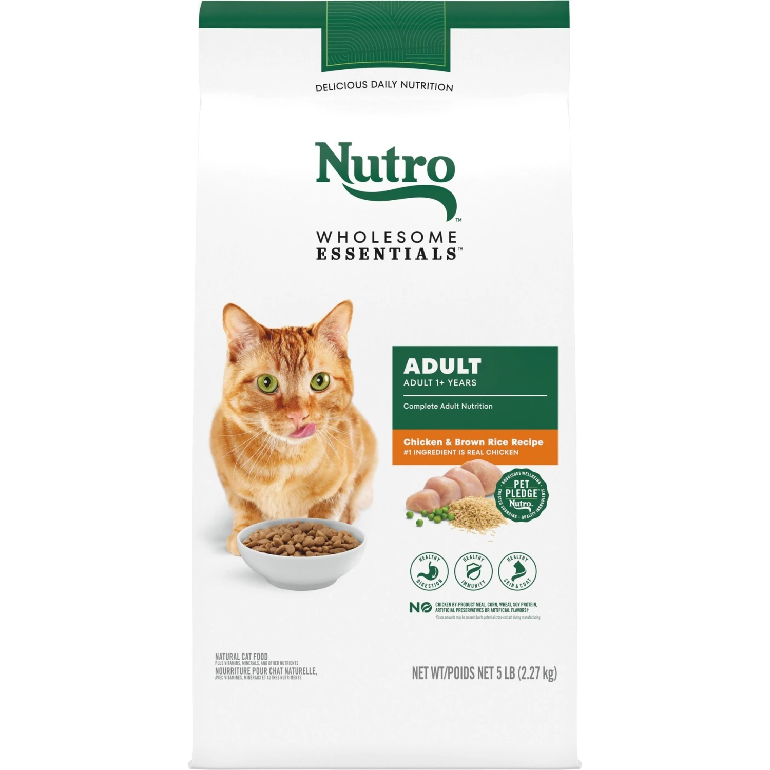 Nutro Wholesome Essentials Adult Chicken & Brown Rice Recipe Dry Cat Food 1 Nutro Wholesome Essentials Adult Chicken & Brown Rice Recipe Dry Cat Food