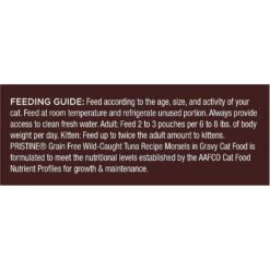 Castor & Pollux Pristine Grain-Free Wild-Caught Tuna Recipe Morsels In Gravy Cat Food Pouches -Wellness Sales 176637 PT5. AC SS1800 V1560955337