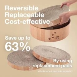 Necoichi Cozy Cat Scratcher Bowl Toy -Wellness Sales 183517 PT5. AC SS1800 V1702938870