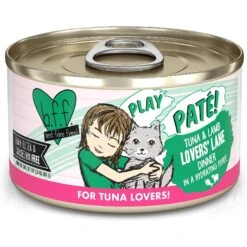 BFF Play Pate Lovers Tuna & Lamb Lovers' Lane Wet Cat Food, 2.8-oz Can, Pack Of 12