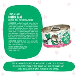 BFF Play Pate Lovers Tuna & Lamb Lovers' Lane Wet Cat Food, 2.8-oz Can, Pack Of 12 -Wellness Sales 192247 PT6. AC SS1800 V1649715988