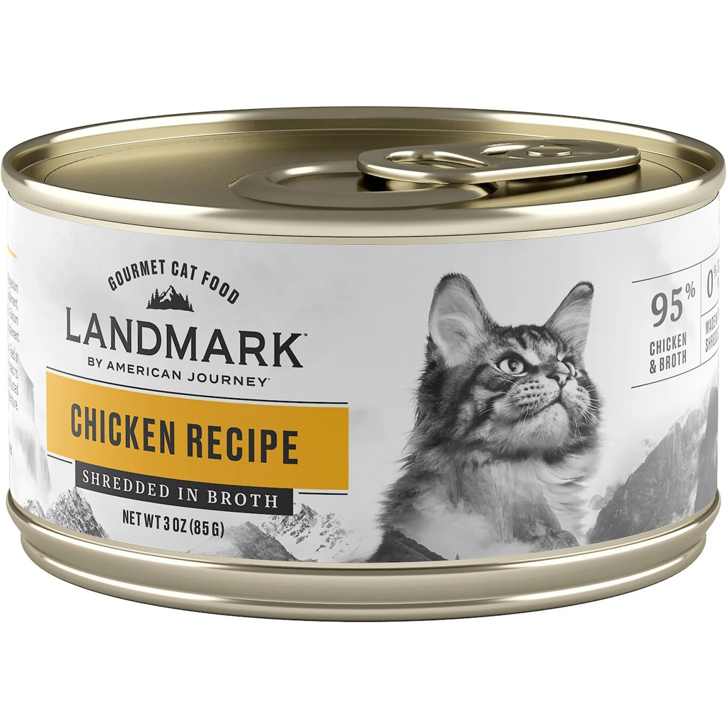 American Journey Landmark Chicken Recipe In Broth Grain-Free Canned Cat Food, 3-oz, Case Of 12 1 American Journey Landmark Chicken Recipe In Broth Grain-Free Canned Cat Food, 3-oz, Case Of 12
